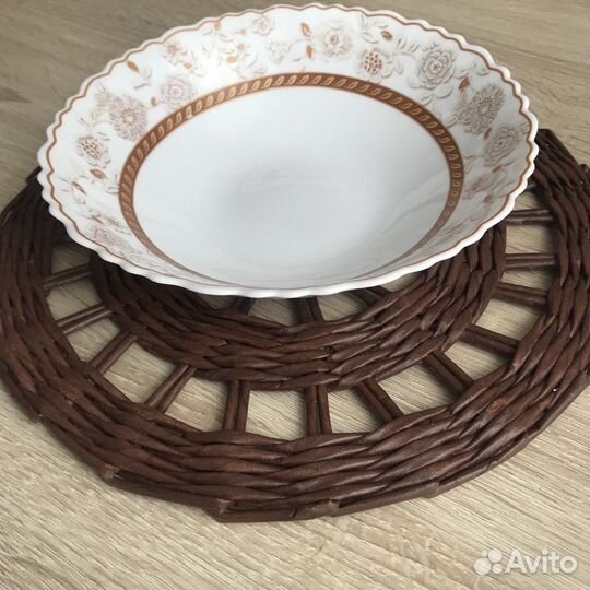 Салфетки сервировочные плетеные из бумажной лозы