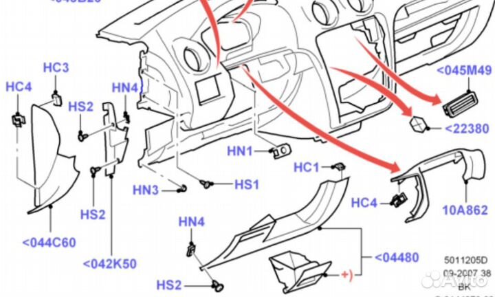 Накладка рулевой колонки на торпедо Fusion Фьюжн