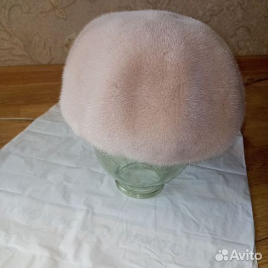 Норковый лёгкий миниатюрный берет