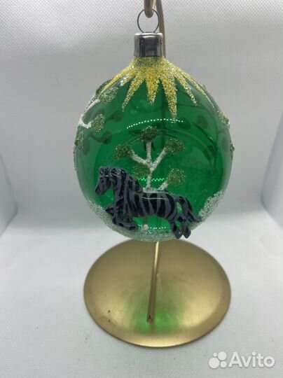 Елочная игрушка. Шар с диорамой. Чехословакия