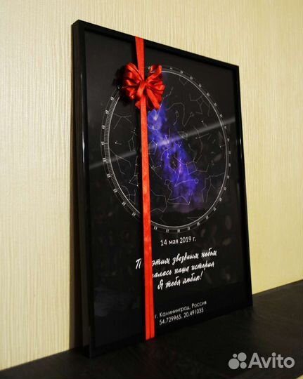 Карта звёздного неба Подарок