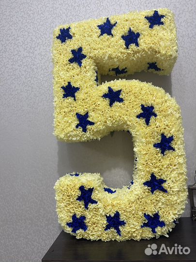 Цифра 5 пять на день рождения