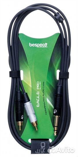 Кабель межблочный Jack-2RCA Bespeco eaysrm300 3 m