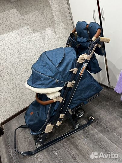 Детские санки коляска ника б/у