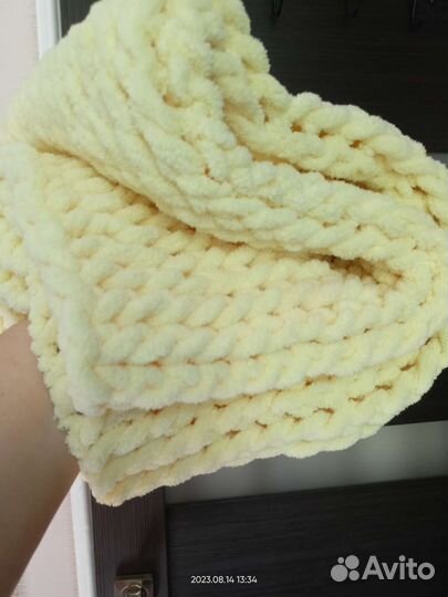 Плед детский вязаный ручная работа
