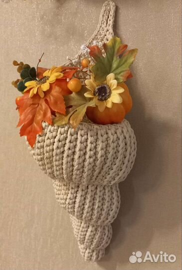 Корзинка-ракушка. Подвесная