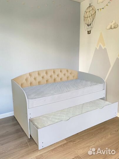 Кровать лдсп велюр детская доп место
