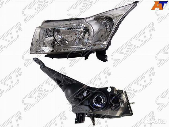Фара левая на Шевроле Круз, хром