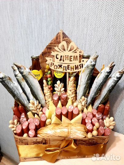 Мужские съедобные букеты