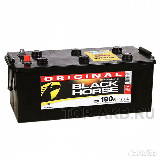 Аккумулятор автомобильный Black Horse 190 рус 1250
