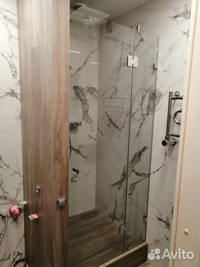 Душевая перегородка из закаленного стекла 120*200