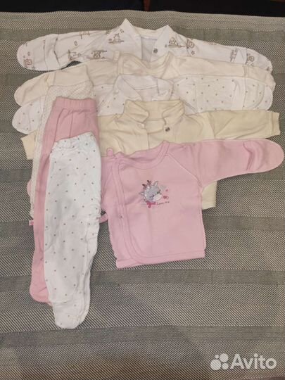 Одежда для девочки от 0 до 6 мес пакетом