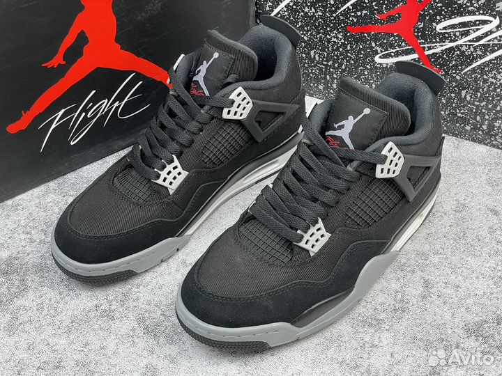 Кроссовки Nike Air Jordan 4 Retro SE Black Canvas