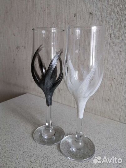 Свадебные бокалы новые