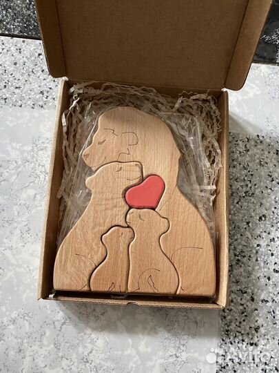 Статуэтки фигуры семья львов дерево декор