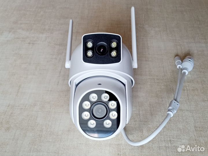 Камера видеонаблюдения с двумя объективами 8 мп