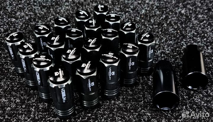 Гайки vossen M14x1.5 (сталь) (Черный)