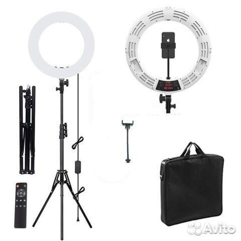 Кольцевая лампа 48см + штатив 2,1м