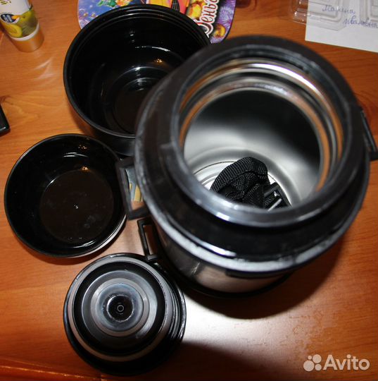 Термос суповой чайный металлический 1 литр