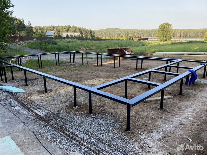 Монтаж винтовых свай 89, 73 мм