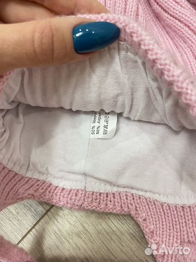 Комплект шапка, шарф демисезон для девочки