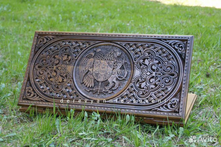 Нарды ручной работы Герб Армения