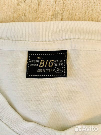 Мужская белая футболка, х/б 100% - размер 52 (XL)