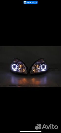 Фары Bi LED Приора ангельские глазки