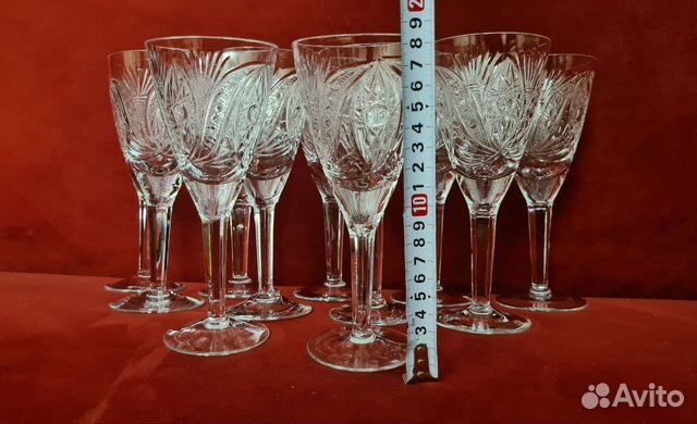 Бокалы фужеры хрусталь СССР 12шт. 18см