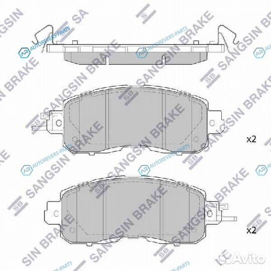 SP1765 колодки дисковые передние Nissan Teana III