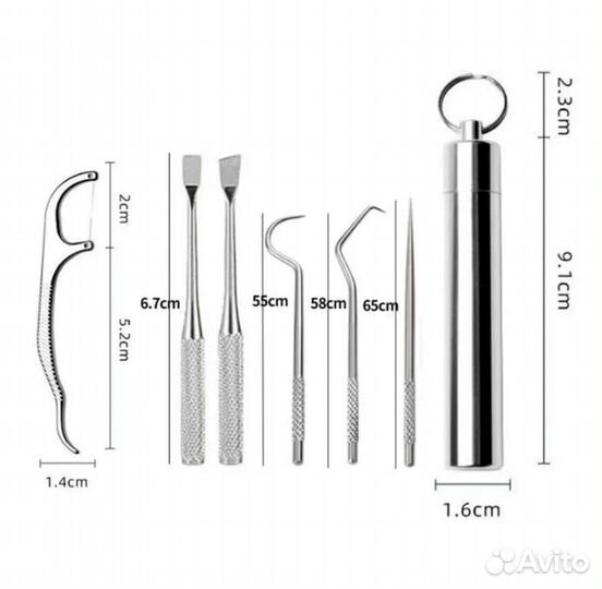 Набор стальных зубочисток для гигиены
