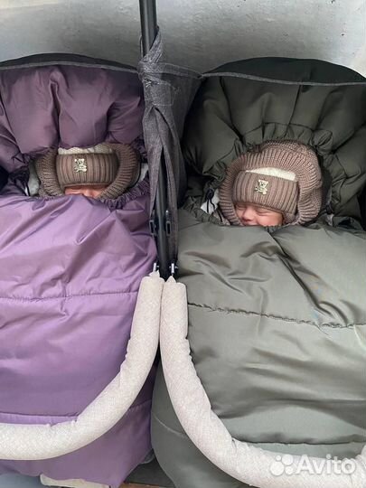 Тёплый зимний меховой конверт