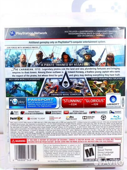 PS3 Assassin's Creed IV Черный Флаг (англ) б/у