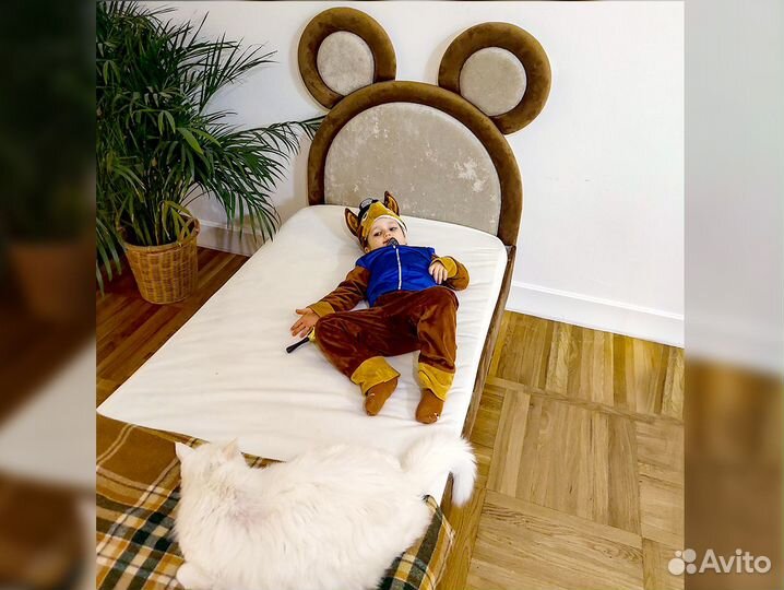Кровать Мишка с ушками детская кровать для мальчик