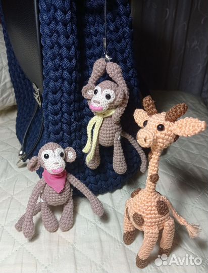 Вязаный брелок, подвеска, подвес для сумки
