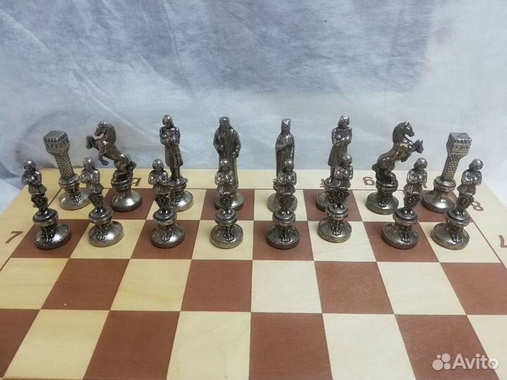 Шахматы подарочные Фигуры бронза Manopoulos Греция