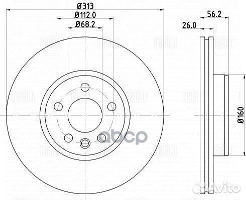 Диск тормозной VW transporter T4 90- перед. D3