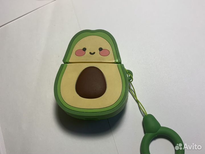 Силиконовый чехол для AirPords в виде авокадо