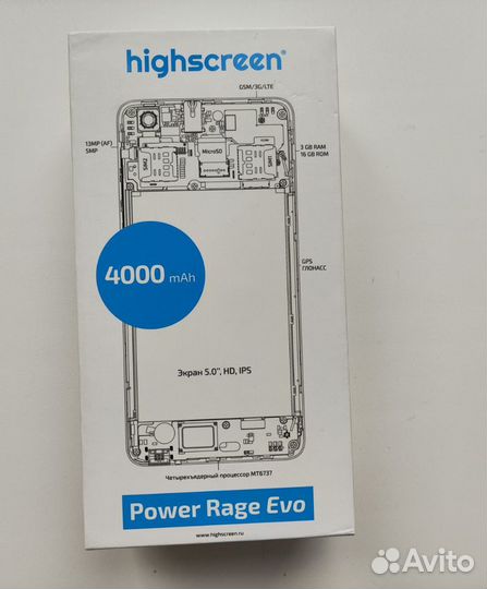 Highscreen Power Rage Evo, 3/16 ГБ