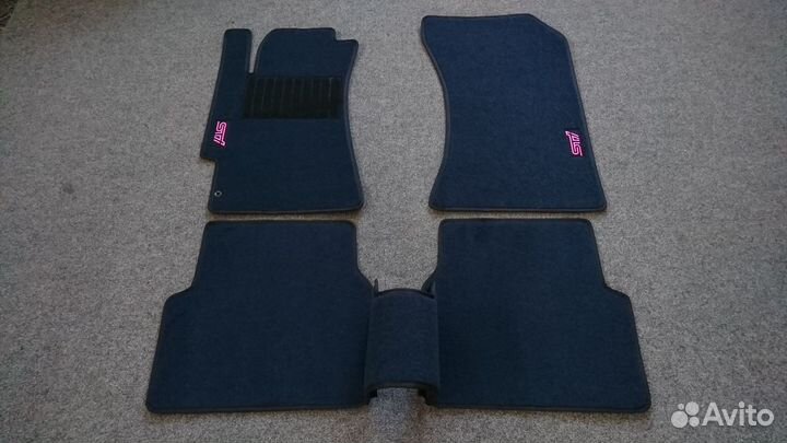 Коврики из синего ворса Subaru Impreza GD/GG