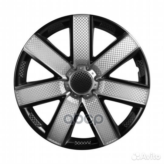 Колпаки колесные 15 Гелакси Т серебристый/черный