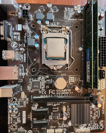 Комплект i5 4590 +Gigabyte h81ms1150 Манибек