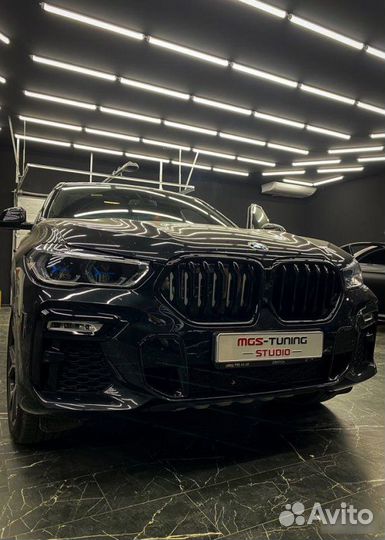 Решетка в BMW Х6 G06 стиль M-Perfomance Black