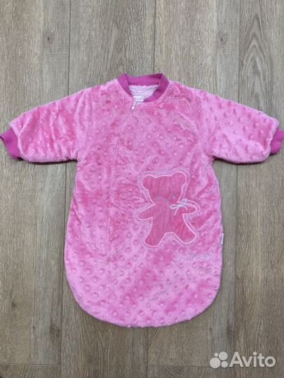 Конверт комбинезон плюшевый для девочки поддева 62