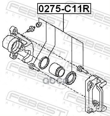 Рем. к-кт. суппорта nissan qashqai/X-trail 07