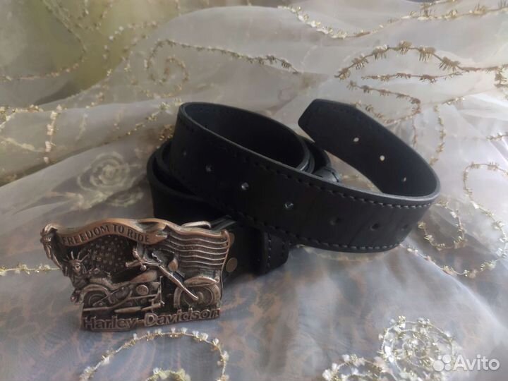 Мужской кожаный ремень ручной работы