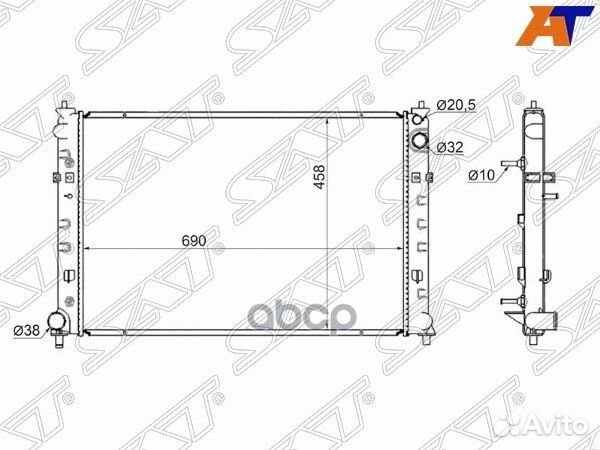 Радиатор Mazda MPV 99-06 MZ0007-2R Sat
