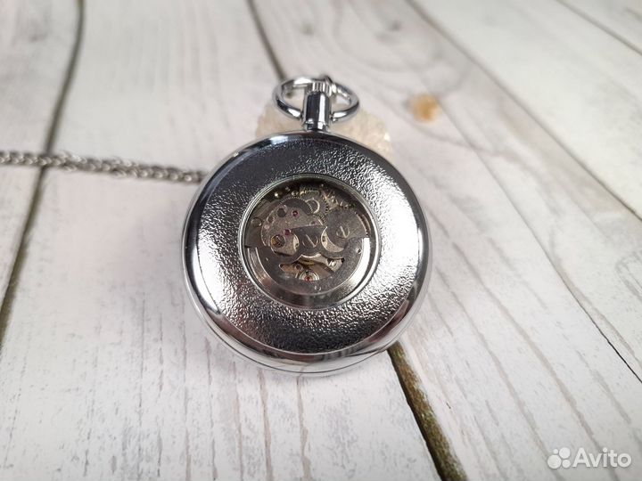 Часы на цепочке механические Silver Roman