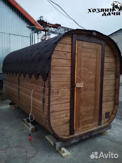 Баня бочка/квадро 3 метра под ключ с доставкой
