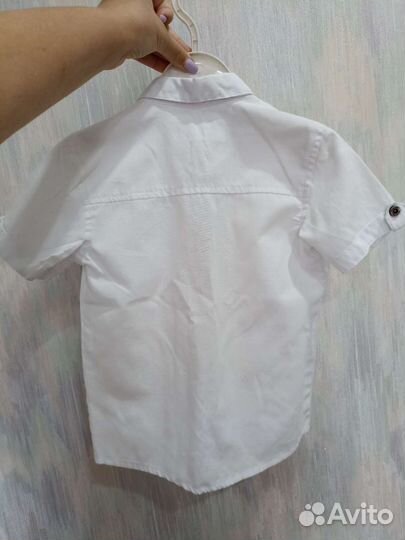 Рубашка белая для мальчика 98-104